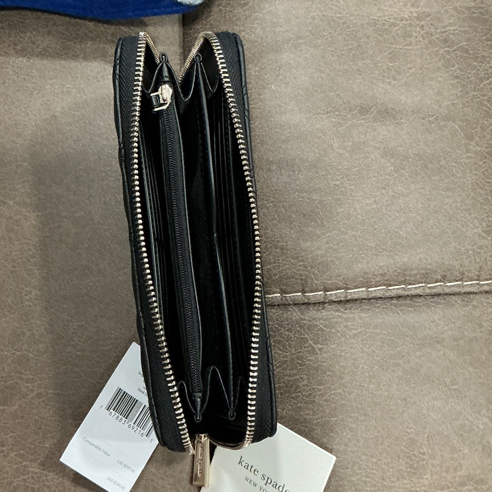 Kate Spade Black Quilted Wallet - Picture 2 of 3